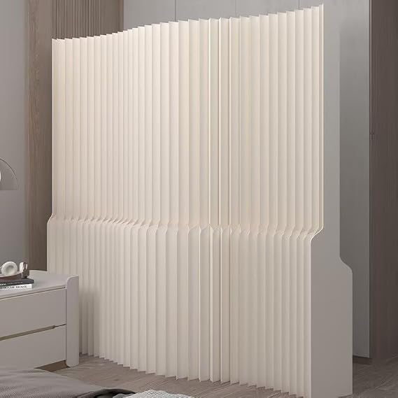 Portable Room Divider Wall, Foldable Room Partition, Adjustable Paper Privacy Screen, Folding Wall Dividers for Room Separation, Decorative Privacy Divider for Home Office Nursery Studio Exhibition