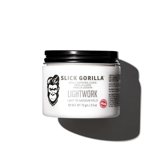 Slick Gorilla Lightwork Matte Hair Clay for Men, Flexible Hold, 2.5 oz