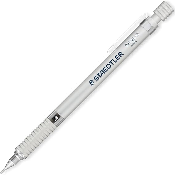 STAEDTLER Mechanical Pencil 0.3mm Drafting Mechanical Pencil Silver Series 925 25 Blister Pack 92525 03BK