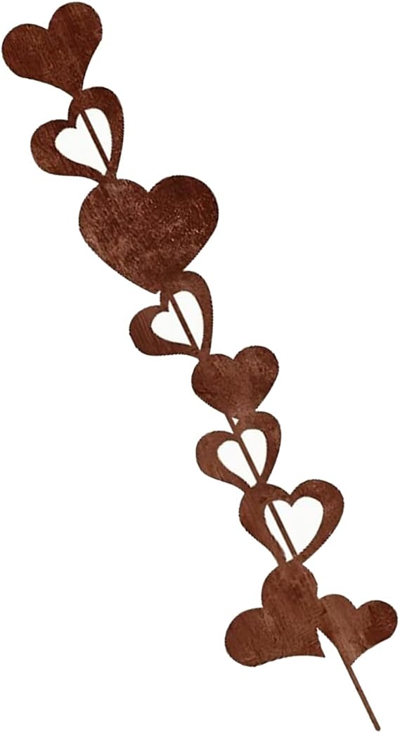 Weather Resistant Metal Heart Stake Garden Decorative Ground With Rusty Charm Lookings For Outdoor Yard Landscape Decorative Heart Soil