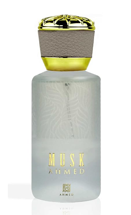 AHMED Musk EDP 50ML a Sensual Fragrance for Women and Men with Oriental Musk, Citrus Floral, Rose and Jasmine by Al Maghribi Arabian Oud and Perfumes Dubai