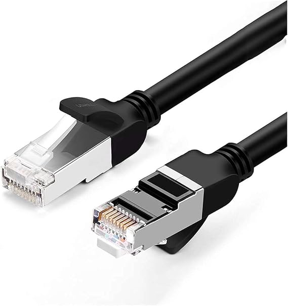 Ugreen Cat6 Saf Bakır Metal Konnektör Ethernet Kablosu Siyah 10 Metre