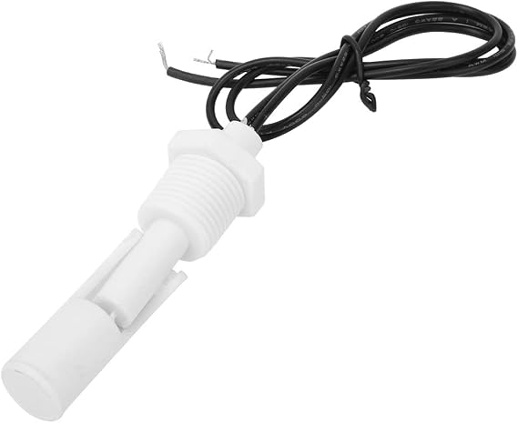 2Pcs Water Level Sensor Switch,High and Low Water Level Control White PP Plastic Liquid Float Switch 1/2in Thread NPT DC0-110V Controller Float Switch