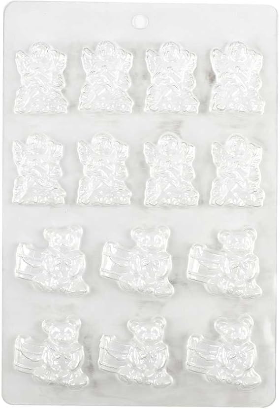 1 PCS Chocolate Candy Making Molds Baby Shower B126 Bears Bucket Plastic Cake Frozen Baptism Mothers Day Cookie