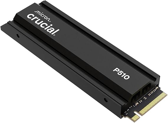 Crucial P510 2TB NVMe PCIe Gen5 M.2 2280 Internal Gaming SSD with Heatsink