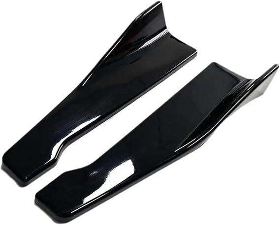 Car Front Spoilers Universal Car Front Rear Bumper Strip Lip Spoiler Diffuser Splitter Scratch Protector 48CM Length Auto Fronts Lip(Bright black)