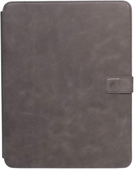 Bullstrap Premium Handcrafted Leather iPad Case | Premium Full-Grain iPad Leather Case w/Adjustable View Angle, Soft Microfiber Interior & Unique Two-Tone Patina | Fits iPad Pro Models | Slate