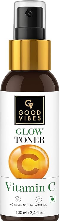 Good Vibes Vitamin C Face Toner Spray for Minimizing Pores | Anti Aging Hydrating Facial Mist for Dry Skin | No Alcohol & Sulfates | for All Skins 4.06 Fl Oz/120ml