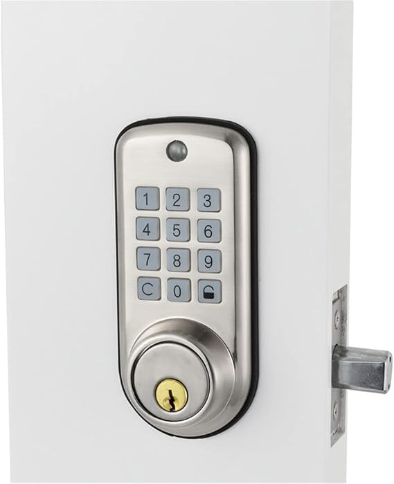 Electronic Digital Door Lock Smart Keypad Locker Lock, Intelligent Cheap Code Door Lock High Security Safe with Single Deadbolt(Left Door)