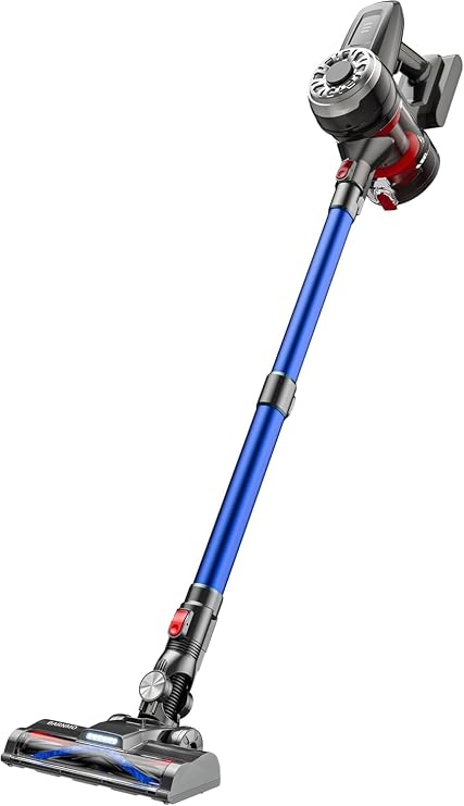 Cordless Stick Vacuum Cleaner for Home 2-Speed Telescopic Tube, Blue