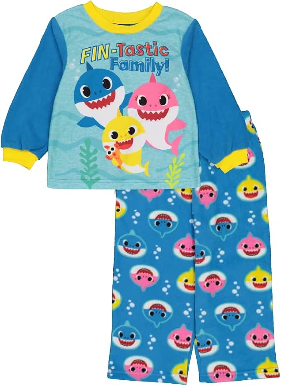 Nickelodeon boys Paw Patrol | Baby Shark 2-piece Loose-fit Pajama Set, Soft & Cute for Kids