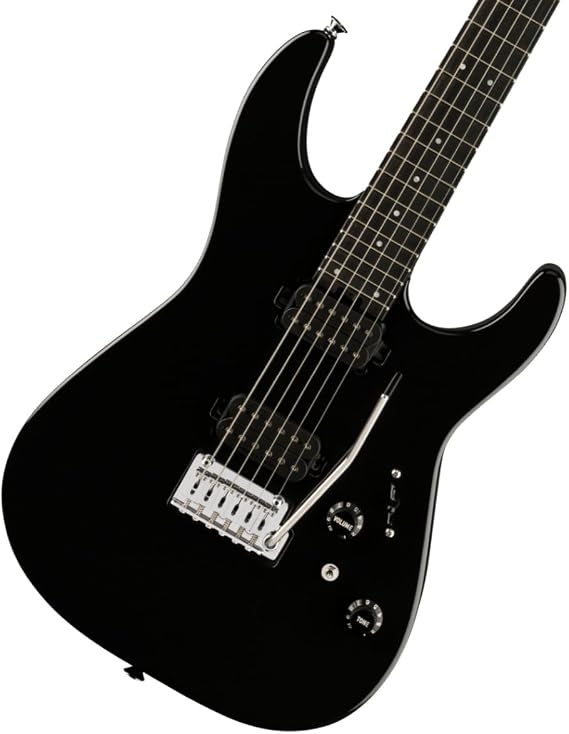 Charvel ProMod DK24 HH 2PT EB 6 String Right Handed Electric Guitar | Ebony Fingerboard and Maple Neck Gloss Black