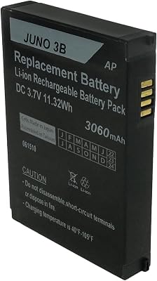 Artisan Power Replacement Battery for The Trimble Juno 3B and Juno 3D GPS-Based Data Collector Systems. 3060 mAh