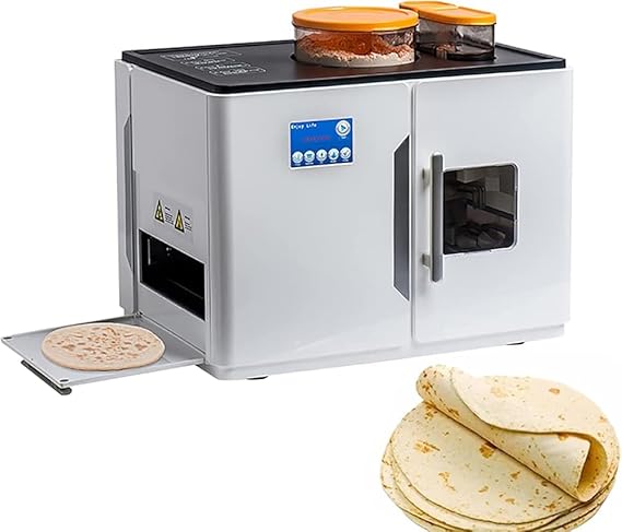 Automatic Roti Makering Machine, Electric Chapati Tortilla Pancake Flatbreads Pita Making Machine - One Key to Make, Kitchen Appliance for Homemade Rotis
