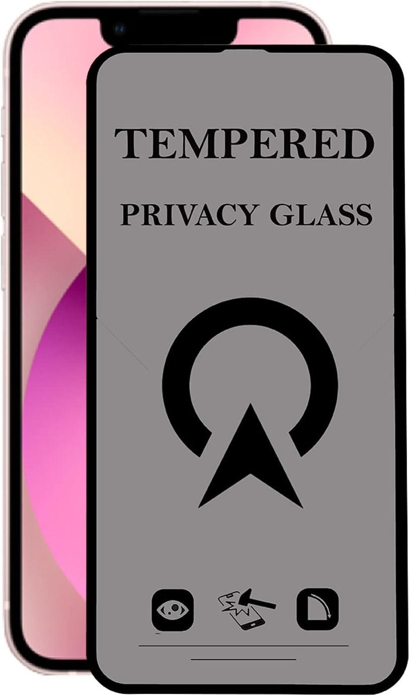 KZY İletişim Apple iPhone 13 Mini Tam Kaplayan Privacy Hayalet Temperli Ekran Koruycu Cam