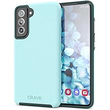 Crave for Galaxy S21 FE Case, Shockproof Protection Dual Layer for Samsung Galaxy S21 FE 5G (6.4 inch) - Aqua