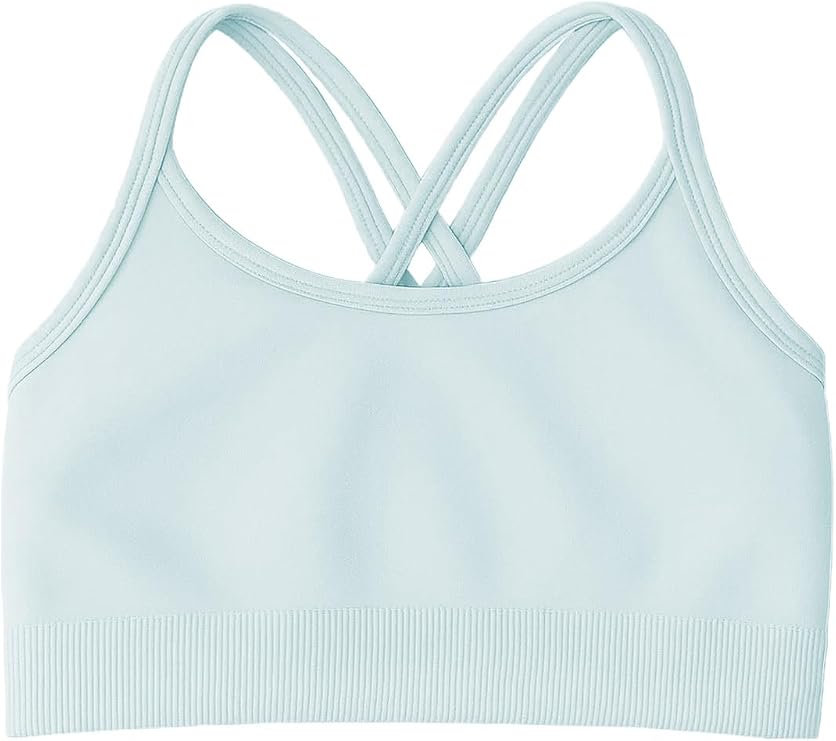 Kurve Girls Seamless Strappy Back Stretchy Crop Undershirt Bra, Made in USA