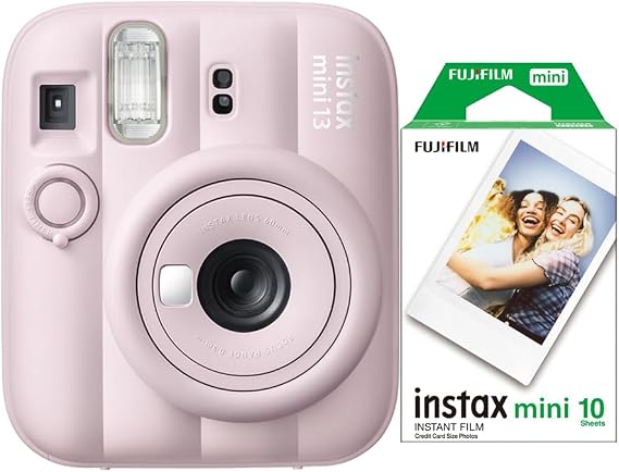 Instax Mini 13 Fotoğraf Makinesi+10'lu film+askı+pil (PEMBE)