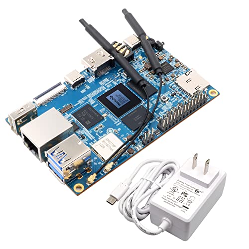 Orange Pi 5B 16GB Rockchip RK3588S with 256GB eMMC 8 Core 64 Bit WiFi6,BT5.0 Single Board Computer, 2.4GHz Frequency Open Source Board Run Orange Pi OS,Android,DebianPi 5B 16G256G5V4A TypeC Supply