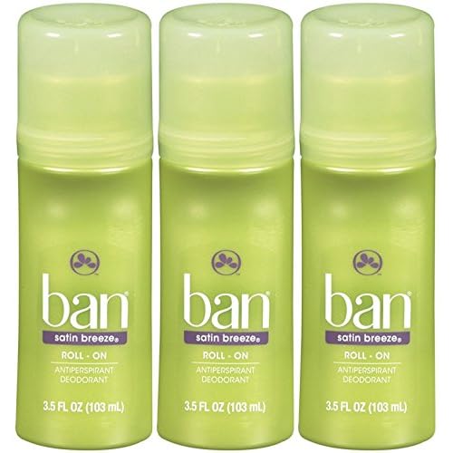 Ban Anti-Perspirant Deodorant Original Roll-On Satin Breeze 3.50 oz (Pack of 3)