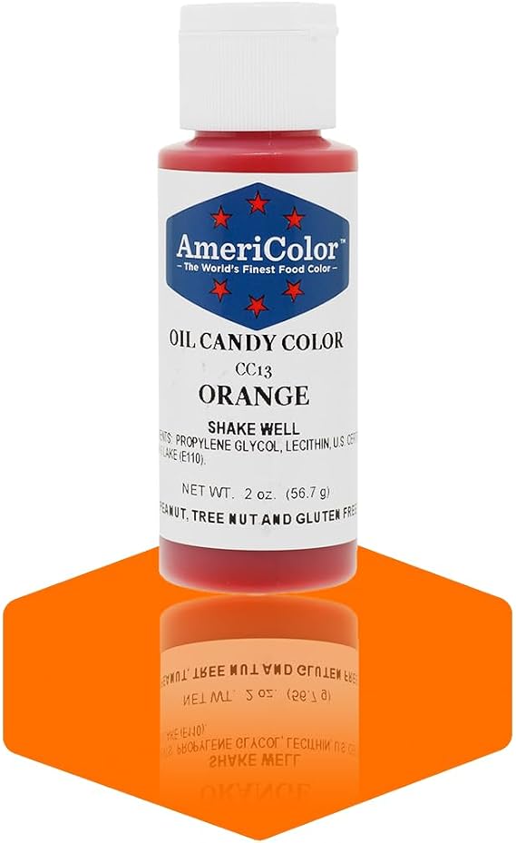 Orange Oil-Based Candy Color 2 Ounces by Americolor