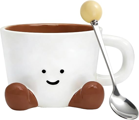 Cute Little Cup, 325ml Cute Mug, Jelly Cat Mug With Feet Mugs For Women