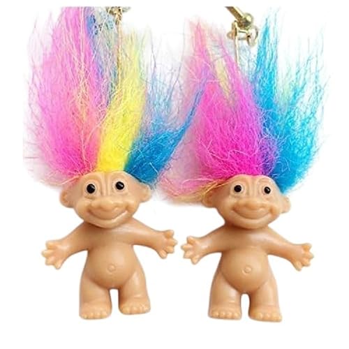 Rainbow Troll Earrings by My Lucky Troll