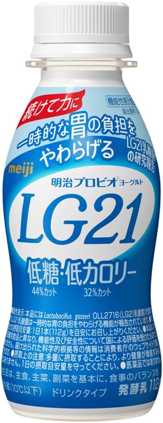 Meiji Probio Yogurt LG21 "Low Sugar, Low Calorie Type" Drink Type 4.1 fl oz 112 ml x 24 Bottles
