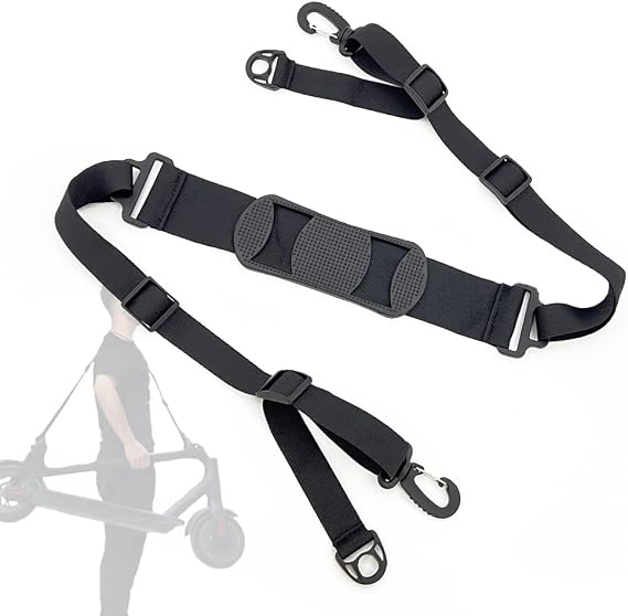 Kick Scooter Shoulder Carrying Strap - Adjustable Carrier Belt for Moving Balance Bike, Beach Chair, Foldable Bike, Ski Board