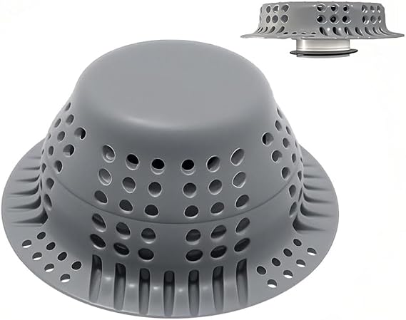 Seatery Bathtub Drain Hair Catcher with Drain Plug, Silicone Tub Drain Cover Strainer, Bathtub Drain Stopper, Drain Protector for Shower/Bathroom Sink, Heave-Duty & Stay in Place
