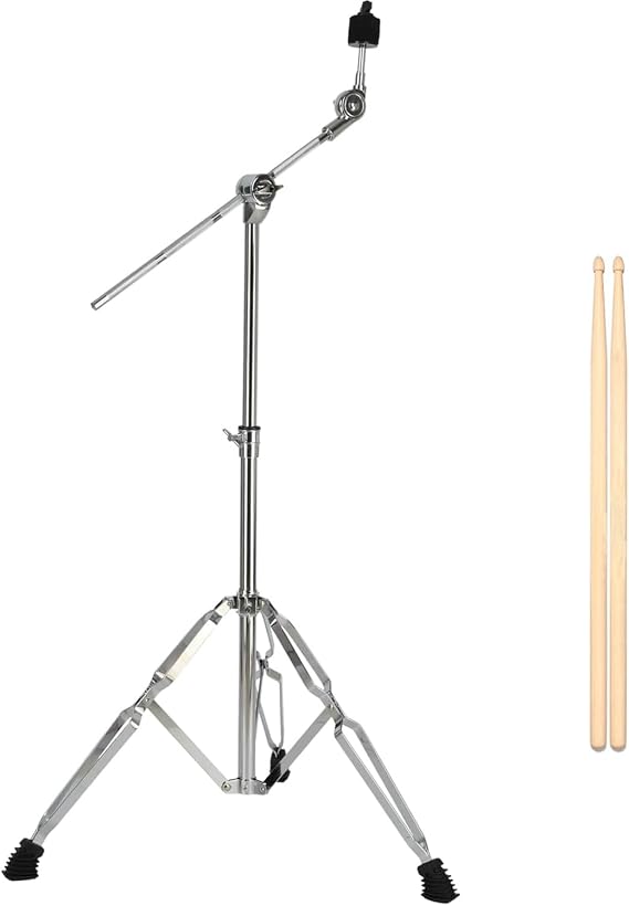 A-xctoe Standard Cymbal Boom Stand Double Braced Adjustable Cymbal Stand 28"-47.2" for Drum Hardware Percussion Mount Holder Gear Set Drum Hardware Set for Mounting Crash, Ride, Splash Cymbals