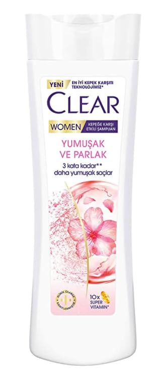 CIear Women Anti-Dandruff Shampoo Soft Shiny Cherry Blossom Essence & Keratin 350 ml