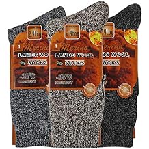 Mens 3-Pack Lambs Wool Mega Thermal Work Socks