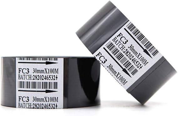 10 Rolls FC3 Thermal Transfer Ribbon for Date Coder Printer Machine HP-241 241B 241S TJ-08 DY-8 DY-6 (25MM X 100M)