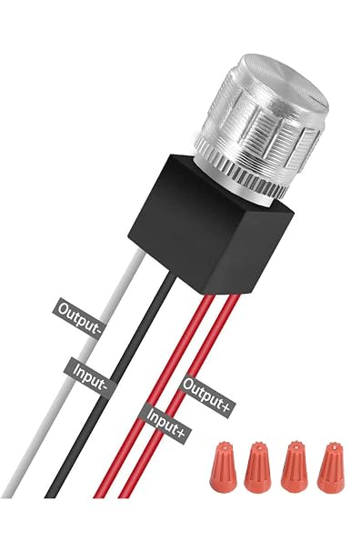 12V DC Dimmer Switch, 5-24 Volts Dimmer Switch PWM Waterproof for LED RV Lights Interior, Ceiling Lights, Halogen, Incandescent, Auto, Truck, Marine, Strip Lighting - Long Shaft