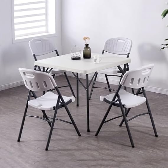 Folding Table Outdoor Table Table for Party Folding Square Table Small Apartment Dining Table Outdoor Simple Plastic Mahjong Table Portable Square Home Dining Table (Color : Blue)