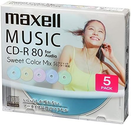 CDRA80PSM.5S | Maxell CD-R for Music 80 Minutes 5 Color Printable Maxell PC