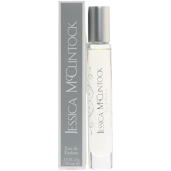 Jessica McClintock Eau De Parfum Rollerball for Women, 0.33 oz - Travel Size Fruity Floral Fragrance with Citrus, Ylang Ylang, Rose, Jasmine & Musk, Long-Lasting On-the-Go Signature Scent