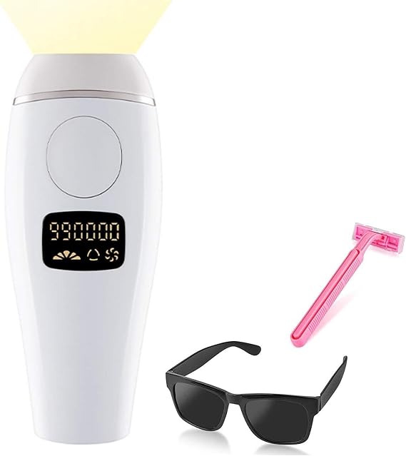 Permanent Hair Removal System 99,0000 Flashes Professional Painless Facial Body Remover Device Treatment for Wholebody At Home Use Double the