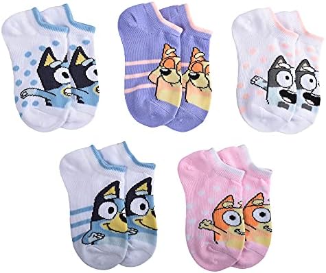 Bluey Kids No Show Socks, Pink, Small