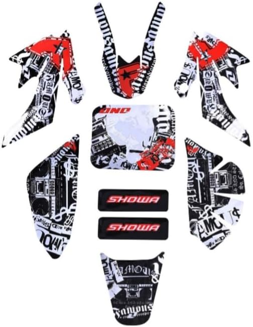 Universal CRF50 Graphics Kit Decals for 50cc, 70cc, 90cc, 110cc, 125cc Dirt Pit Bikes Thumpstar Coolster Atomik Thumpstar, PitPro, Taotao, SSR