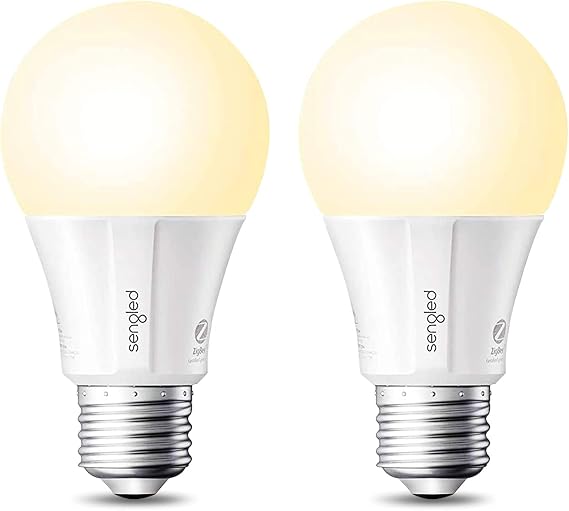 Sengled Smart Light Bulb, Smart Bulbs that Work with Alexa, Google Home (Smart Hub Required), Smart Bulb A19 Alexa Light Bulbs, 800LM Soft White (2700K), A19 Dimmable, 9W (60W Equivalent), 2 Pack