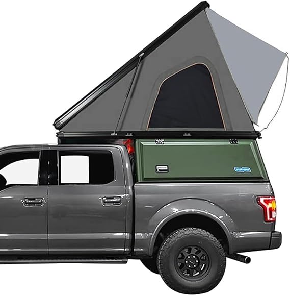 Roof Top Tent Hard Shell Telescopic Ladder Roof Top Tent for Cars, SUVs, Trucks, Jeeps, Vans, Camping, 2-3 Person Family Camping Tent