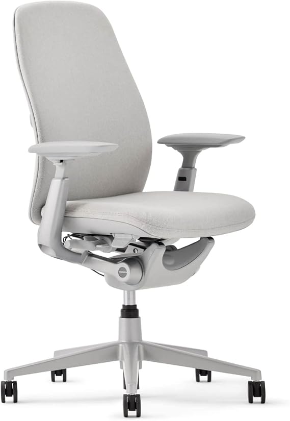 Haworth Zody Office Chair w/Dual Posture Upholstered Back, No Lumbar, Fog