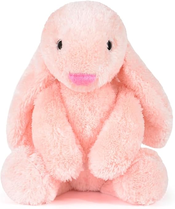 Özgüner Toy Plush Rabbit 40 cm Soft Sleeping Companion with Long Ears, Floppy Eared Rabbit Plush (Pink)