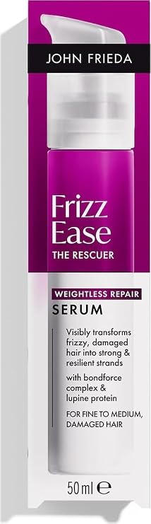 John Frieda Frizz Ease The Rescuer Lightweight Serum 50ml | Hair Serum for Fine Hair, Frizz Control, Smooth Finish