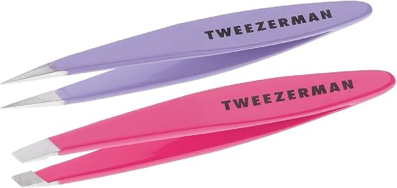 Tweezerman Mini Slant & Point Tweezer Set for Eyebrows