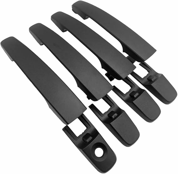 Exterior Door Handle Compatible for Ford Focus 08-11 8S4Z-5422404-AA Cap:8S4Z-54218A14-AA FL 8S4Z-5422088-AA FR=RL=RR Matte Black Set of 4