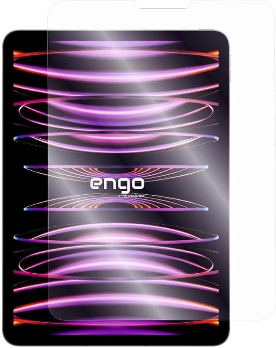 Engo Apple iPad Pro 11 İnç 4. Nesil İle Uyumlu Mat Ekran Koruyucu 9H Temperli Kırılmaz Esnek Nano Cam, Parmak İzi Bırakmayan Yansıma Ve Parlama Önleyici Koruma