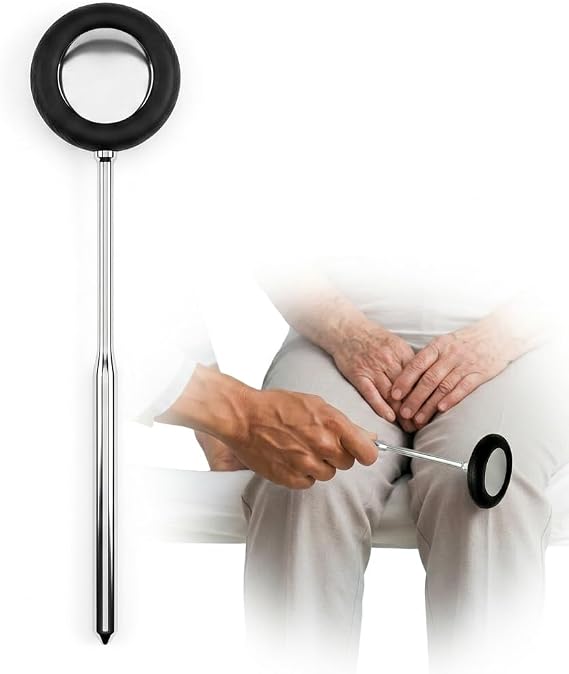 Reflex Hammer with Round Rubber Head, Tendon Hammer for Neurological Reflex Testing, Lightweight Medical Reflex Hammer Tool for Doctors, Nurses and Medical Students